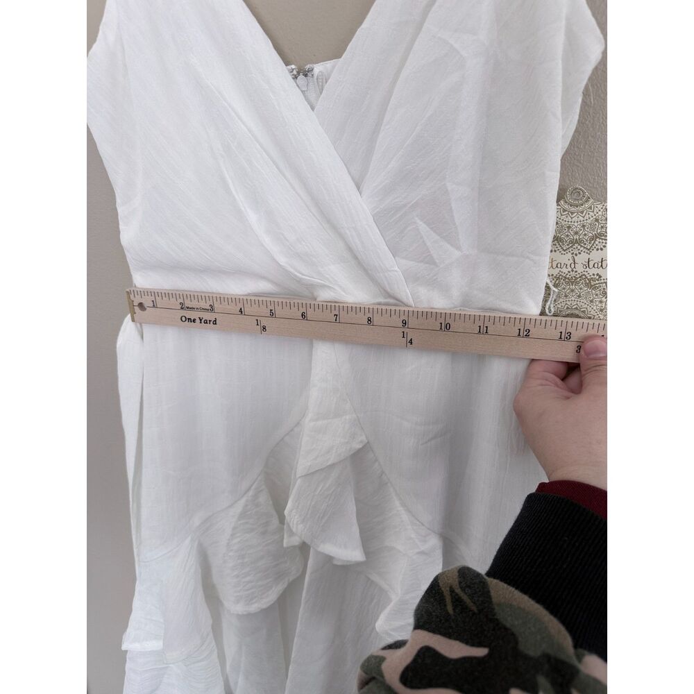 Altar'd State White Ruffle Mini Dress - NWT - Size Small - Picture 7 of 10